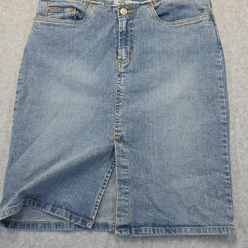 Old Navy stretch jeans skirt knee length size 6